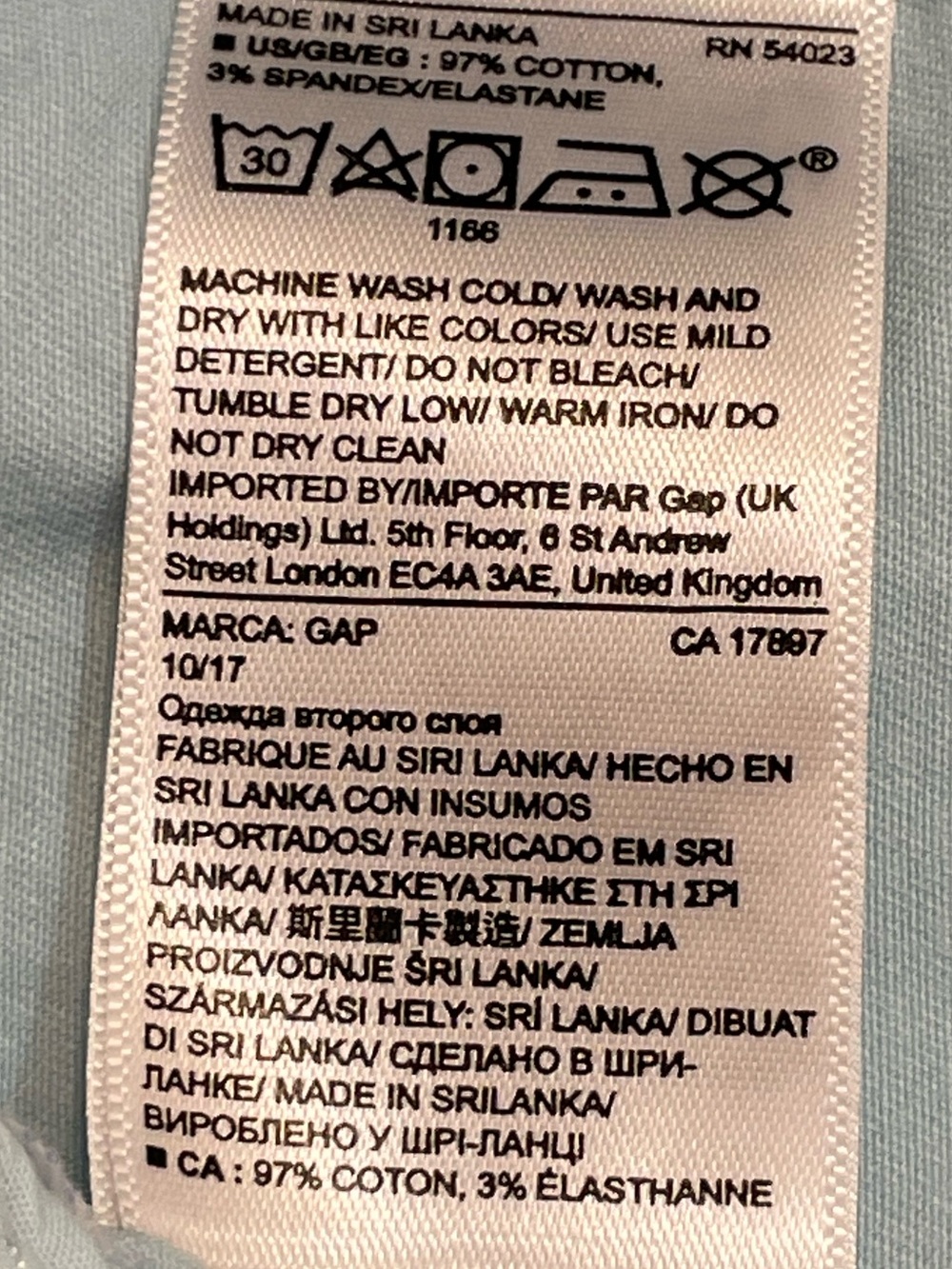 GAP Light Blue Girlfriend Chino Pants - Size 14 - Picture 11 of 13